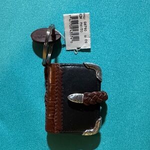 Brighton Black and Brown Leather Key Holder With photo album inside.